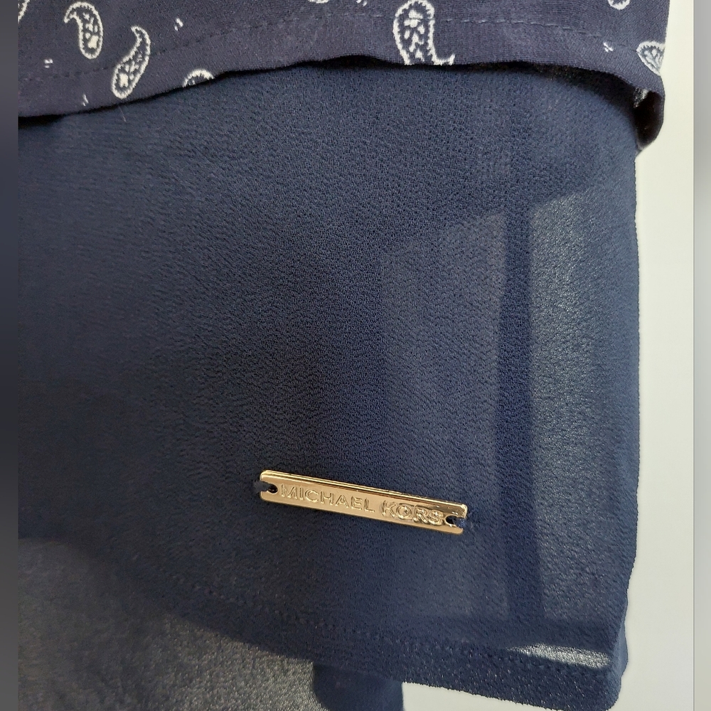 Michael Kors NWT short sleeve blouse size P/L - Picture 7 of 14